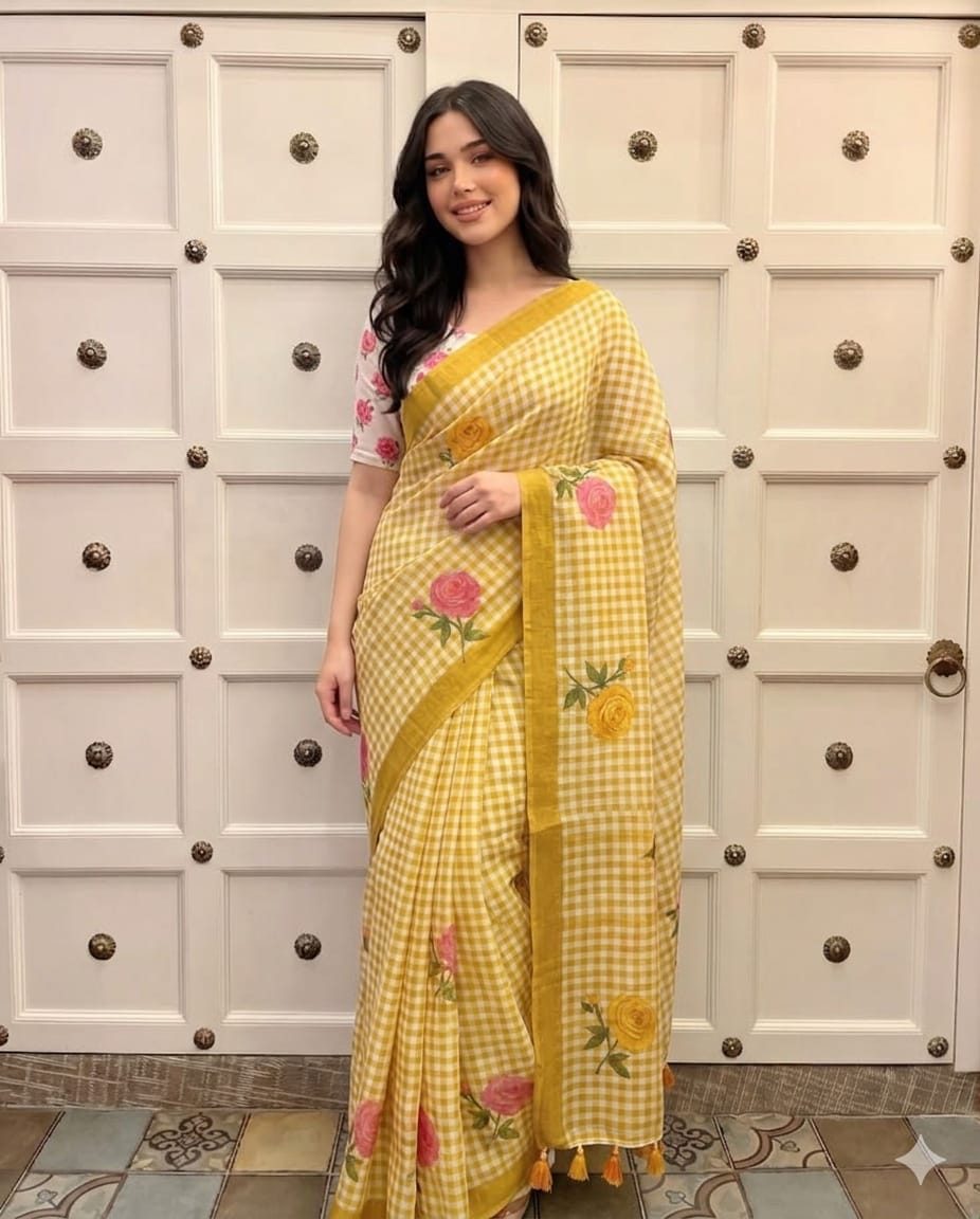 CHECKED sarees