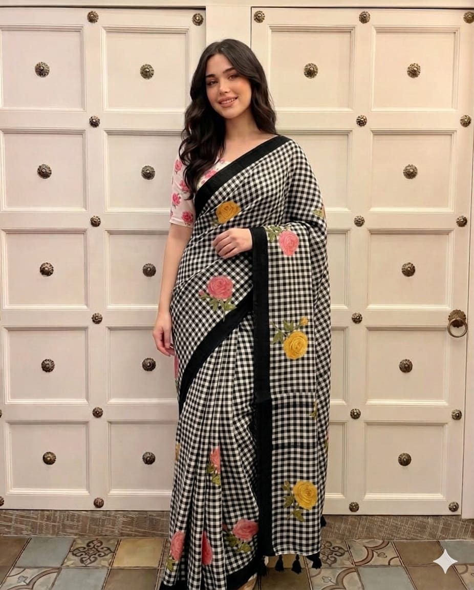 CHECKED sarees